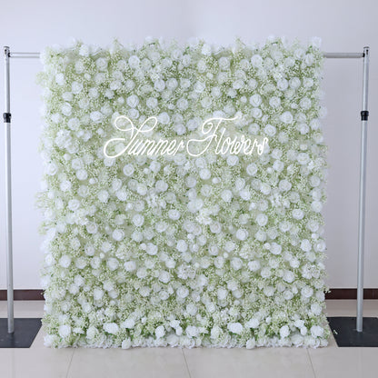 Summer Flower CB-480 8ft*8ft Cloth Back Artificial Flower Wall Roll up Fabric background