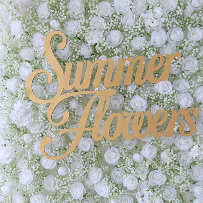 Summer Flower CB-480 8ft*8ft Cloth Back Artificial Flower Wall Roll up Fabric background