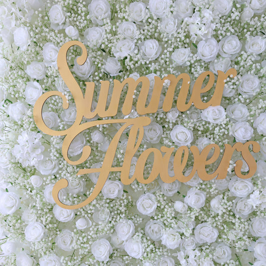 Summer Flower CB-480 8ft*8ft Cloth Back Artificial Flower Wall Roll up Fabric background