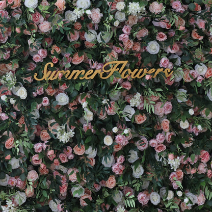 Summer Flower CB-341 8ft*8ft Cloth Back Artificial Flower Wall Roll up Fabric background