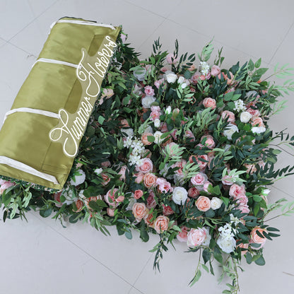 Summer Flower CB-341 8ft*8ft Cloth Back Artificial Flower Wall Roll up Fabric background