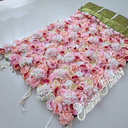 Summer Flower CB-359 8ft*8ft Cloth Back Artificial Flower Wall Roll up Fabric background