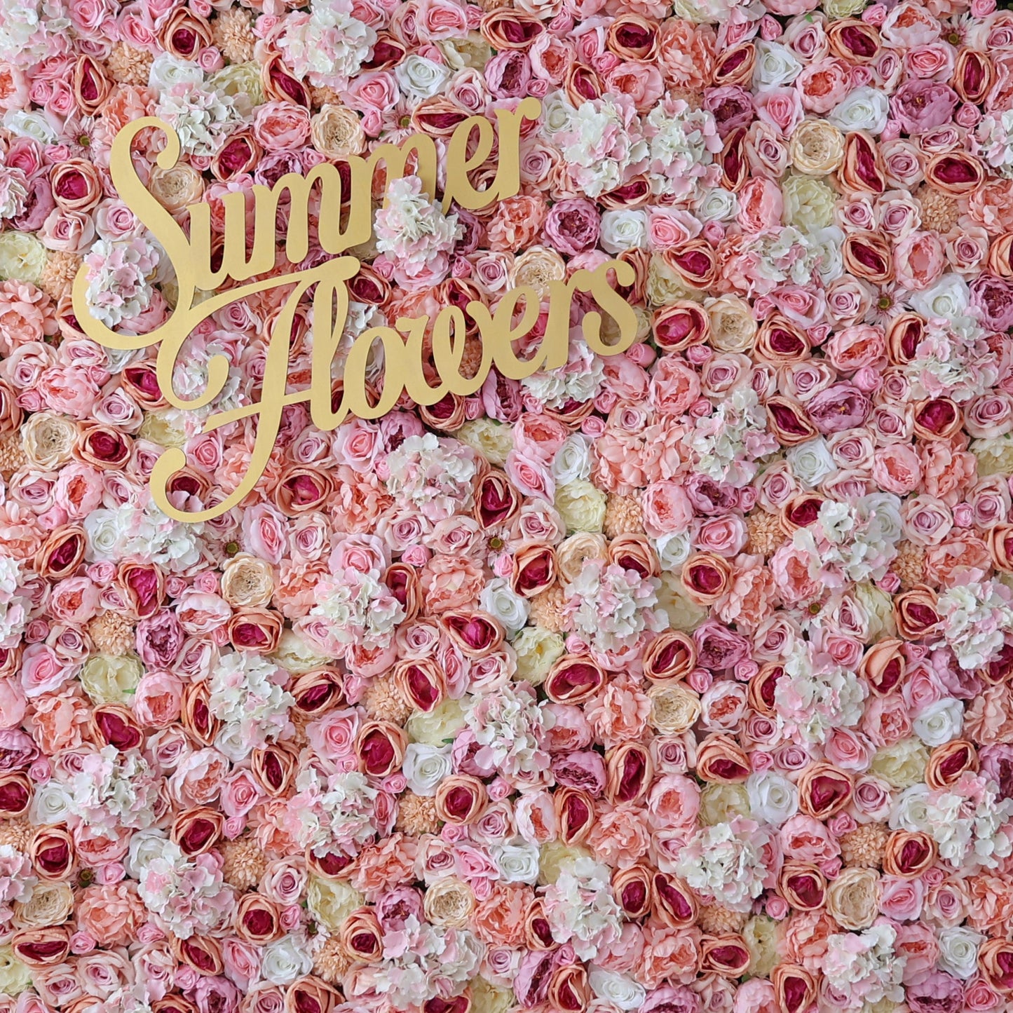 Summer Flower CB-359 8ft*8ft Cloth Back Artificial Flower Wall Roll up Fabric background