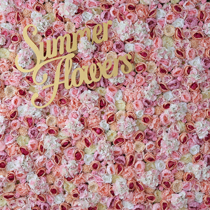 Summer Flower CB-359 8ft*8ft Cloth Back Artificial Flower Wall Roll up Fabric background