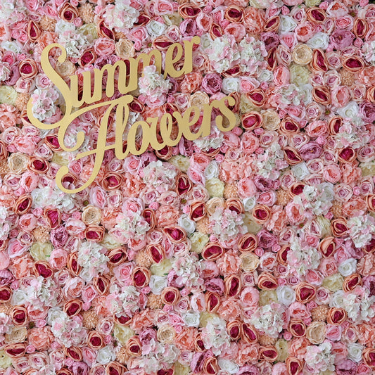 Summer Flower CB-359 8ft*8ft Cloth Back Artificial Flower Wall Roll up Fabric background