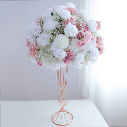 FL-112 New Design Silk rose gypsophila Flowers Orchid Balls Wedding Table Centerpieces Decoration Artificial Flower Ball