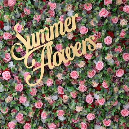 Summer Flower CB-485 8ft*8ft Cloth Back Artificial Flower Wall Roll up Fabric background