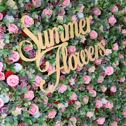 Summer Flower CB-485 8ft*8ft Cloth Back Artificial Flower Wall Roll up Fabric background