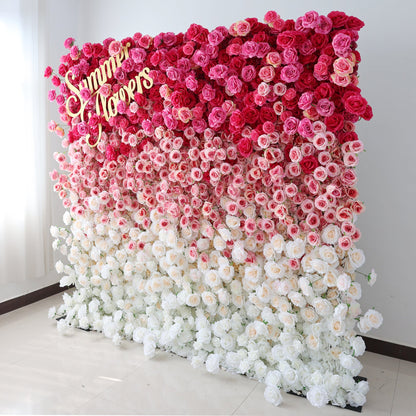 Summer Flower CB-372-2 8ft*8ft Cloth Back Artificial Flower Wall Roll up Fabric background
