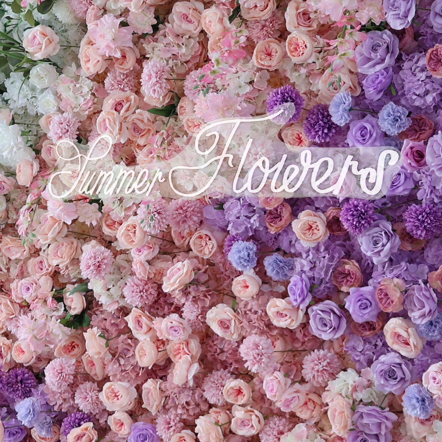 Summer Flower CB-483 8ft*8ft Cloth Back Artificial Flower Wall Roll up Fabric background
