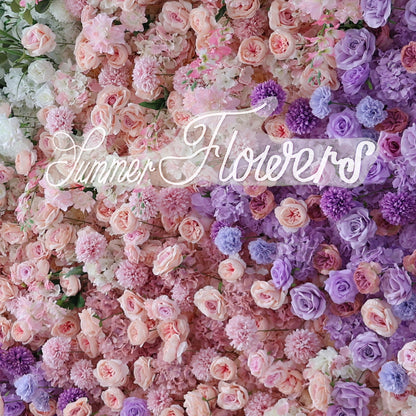 Summer Flower CB-483 8ft*8ft Cloth Back Artificial Flower Wall Roll up Fabric background