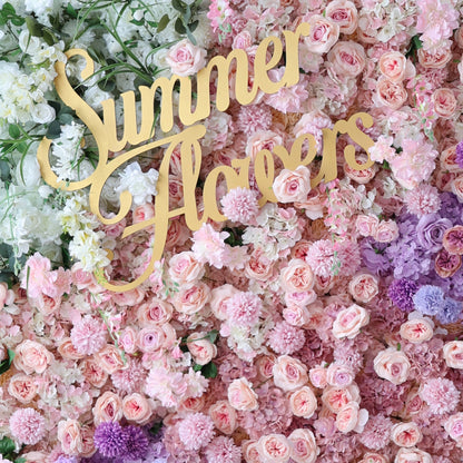 Summer Flower CB-483 8ft*8ft Cloth Back Artificial Flower Wall Roll up Fabric background
