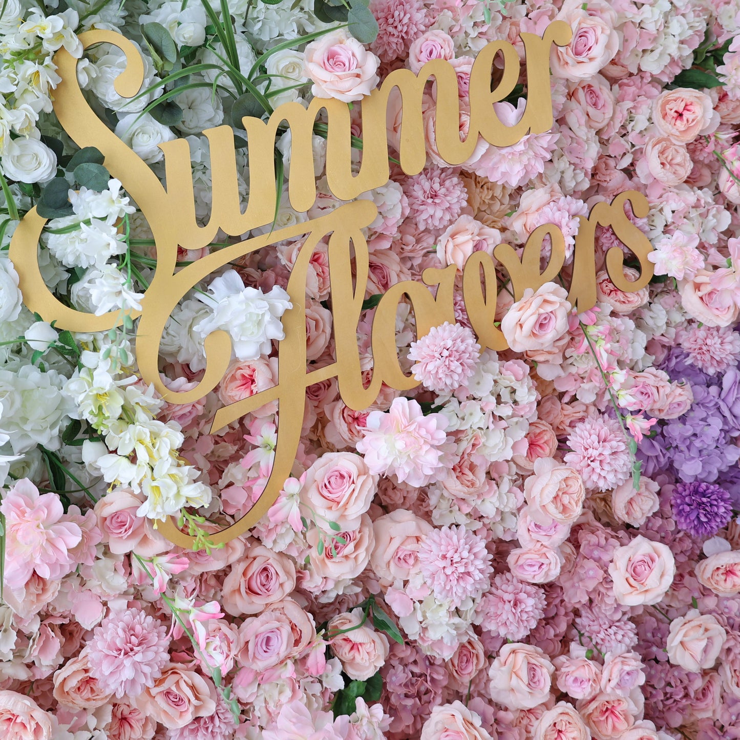 Summer Flower CB-483 8ft*8ft Cloth Back Artificial Flower Wall Roll up Fabric background