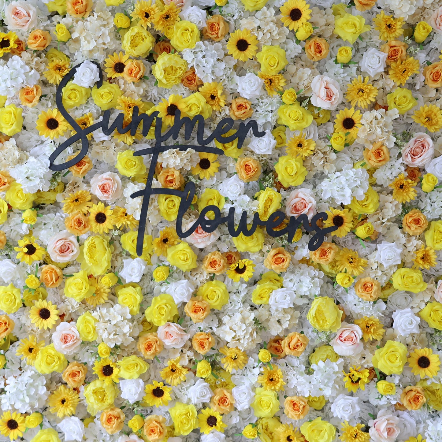 Summer Flower CB-427 8ft*8ft Cloth Back Artificial Flower Wall Roll up Fabric background