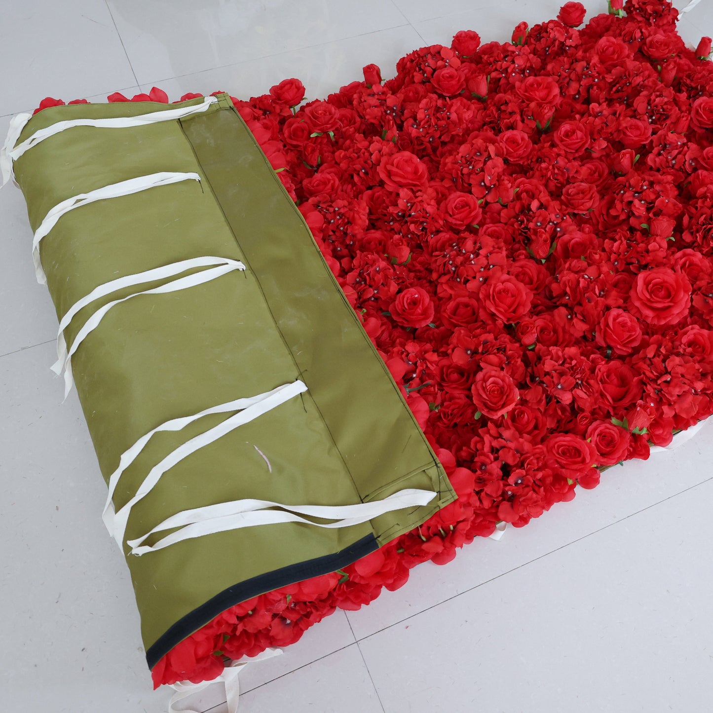 Summer Flower CB-157-3 8ft*8ft Cloth Back Artificial Flower Wall Roll up Fabric background