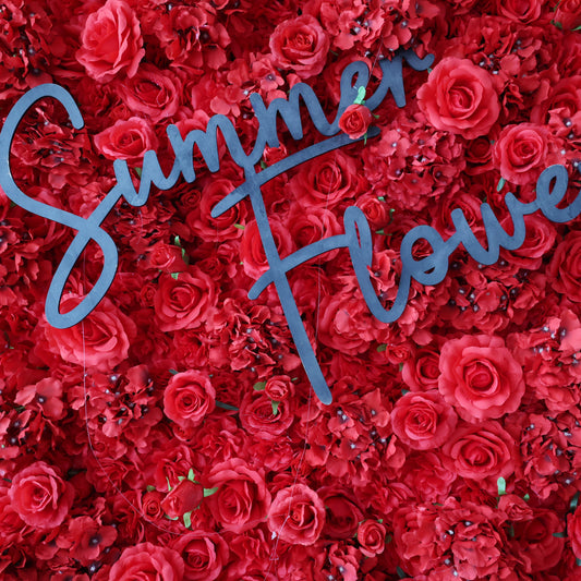 Summer Flower CB-157-3 8ft*8ft Cloth Back Artificial Flower Wall Roll up Fabric background