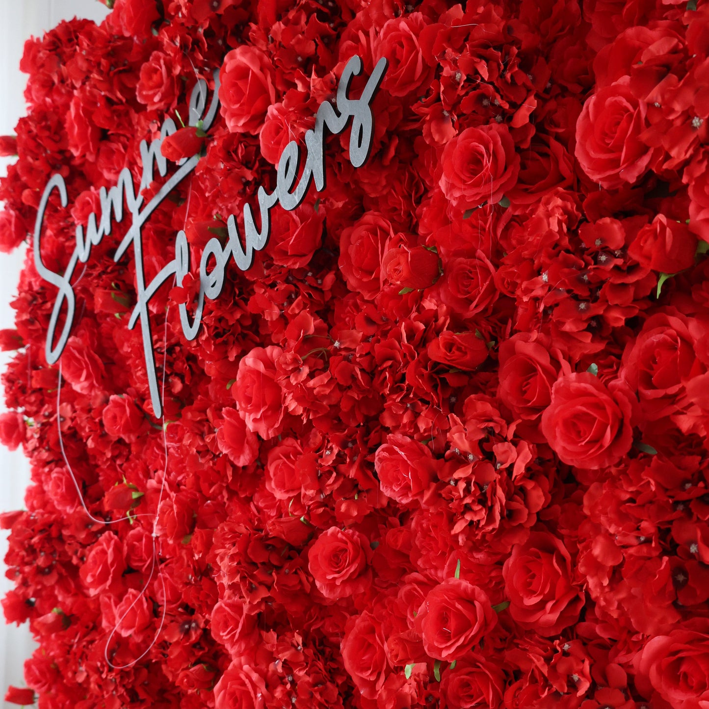 Summer Flower CB-157-3 8ft*8ft Cloth Back Artificial Flower Wall Roll up Fabric background