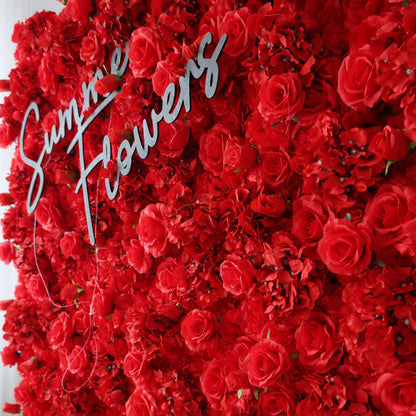 Summer Flower CB-157-3 8ft*8ft Cloth Back Artificial Flower Wall Roll up Fabric background