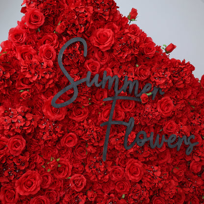 Summer Flower CB-157-3 8ft*8ft Cloth Back Artificial Flower Wall Roll up Fabric background