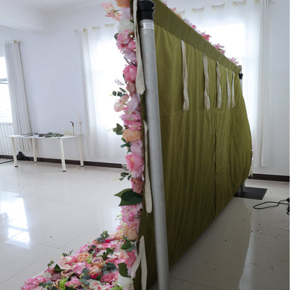 Summer Flower CB-430 8ft*8ft Cloth Back Artificial Flower Wall Roll up Fabric background