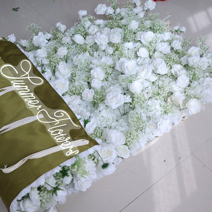 Summer Flower CB-419-2 8ft*8ft Cloth Back Artificial Flower Wall Roll up Fabric background