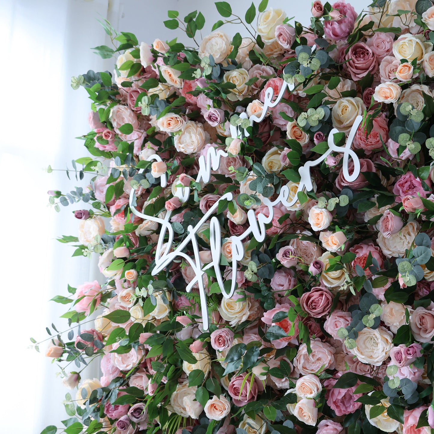 Summer Flower CB-431 8ft*8ft Cloth Back Artificial Flower Wall Roll up Fabric background