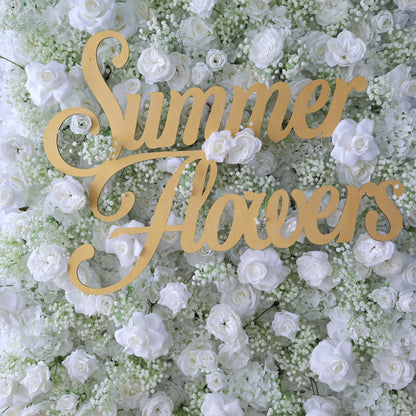 Summer Flower CB-419-2 8ft*8ft Cloth Back Artificial Flower Wall Roll up Fabric background