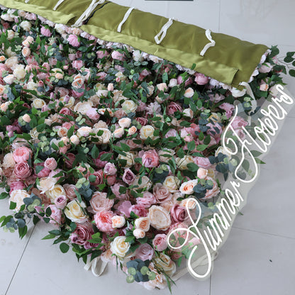 Summer Flower CB-431 8ft*8ft Cloth Back Artificial Flower Wall Roll up Fabric background