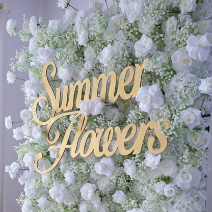 Summer Flower CB-419-2 8ft*8ft Cloth Back Artificial Flower Wall Roll up Fabric background