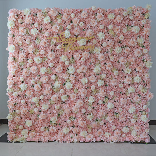 Summer Flower CB-332 8ft*8ft Cloth Back Artificial Flower Wall Roll up Fabric background