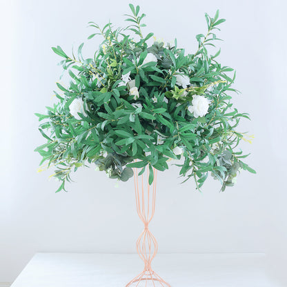 FL-067 Hot Selling Geogous Flower Table Centerpiece Stand For Wedding Decoration Silk Flower Arrangement And Backdrop