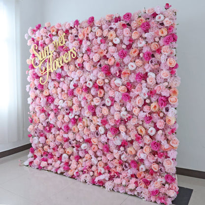 Summer Flower CB-495 8ft*8ft Cloth Back Artificial Flower Wall Roll up Fabric background