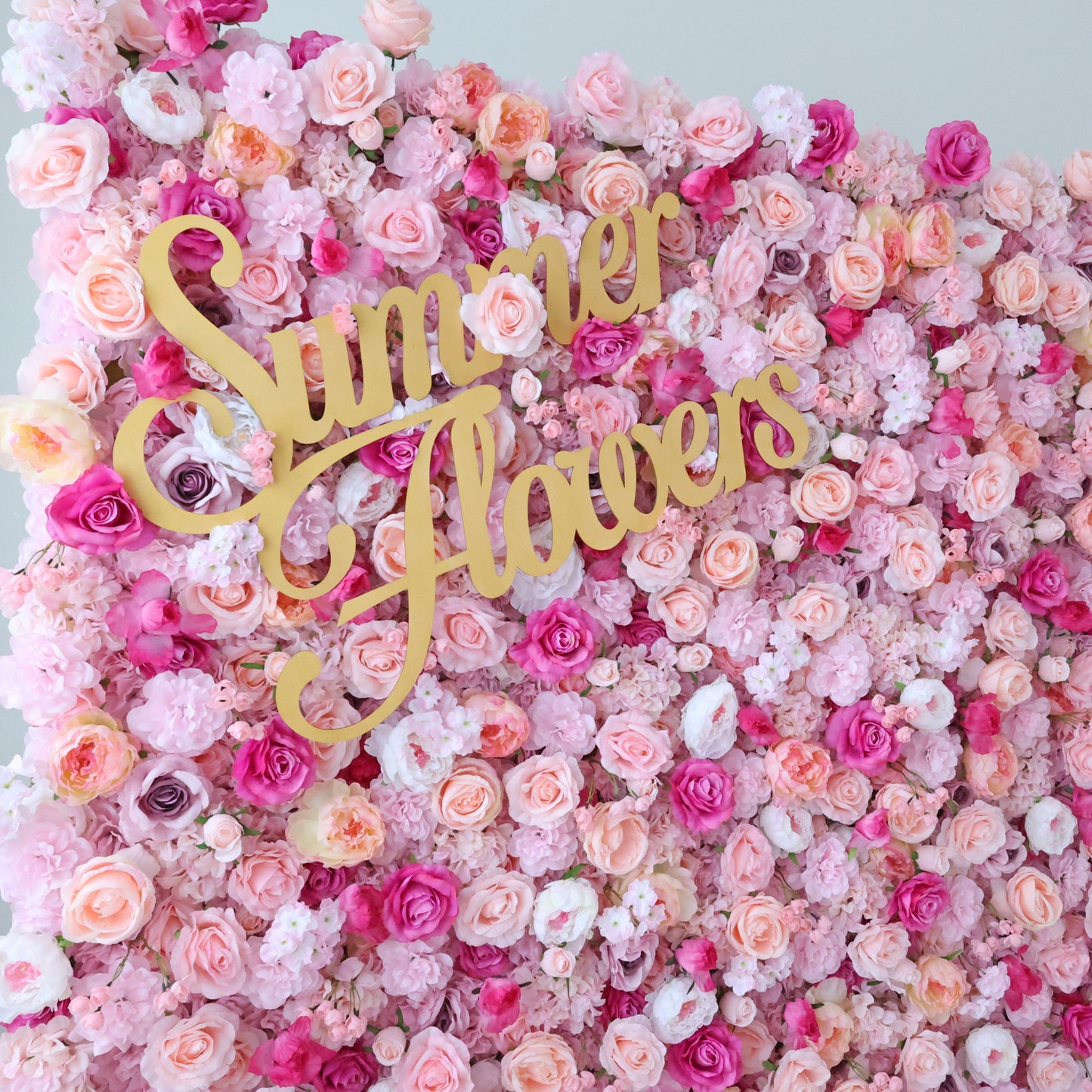 Summer Flower CB-495 8ft*8ft Cloth Back Artificial Flower Wall Roll up Fabric background