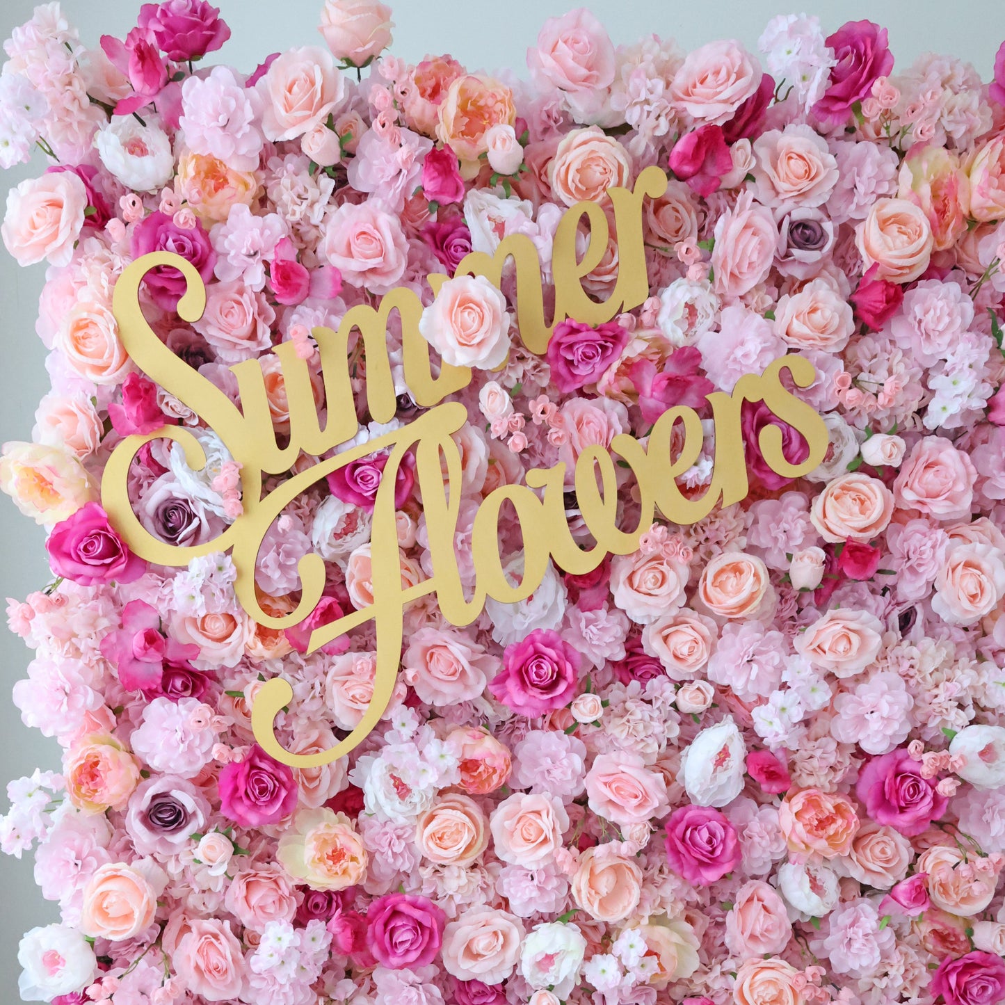 Summer Flower CB-495 8ft*8ft Cloth Back Artificial Flower Wall Roll up Fabric background