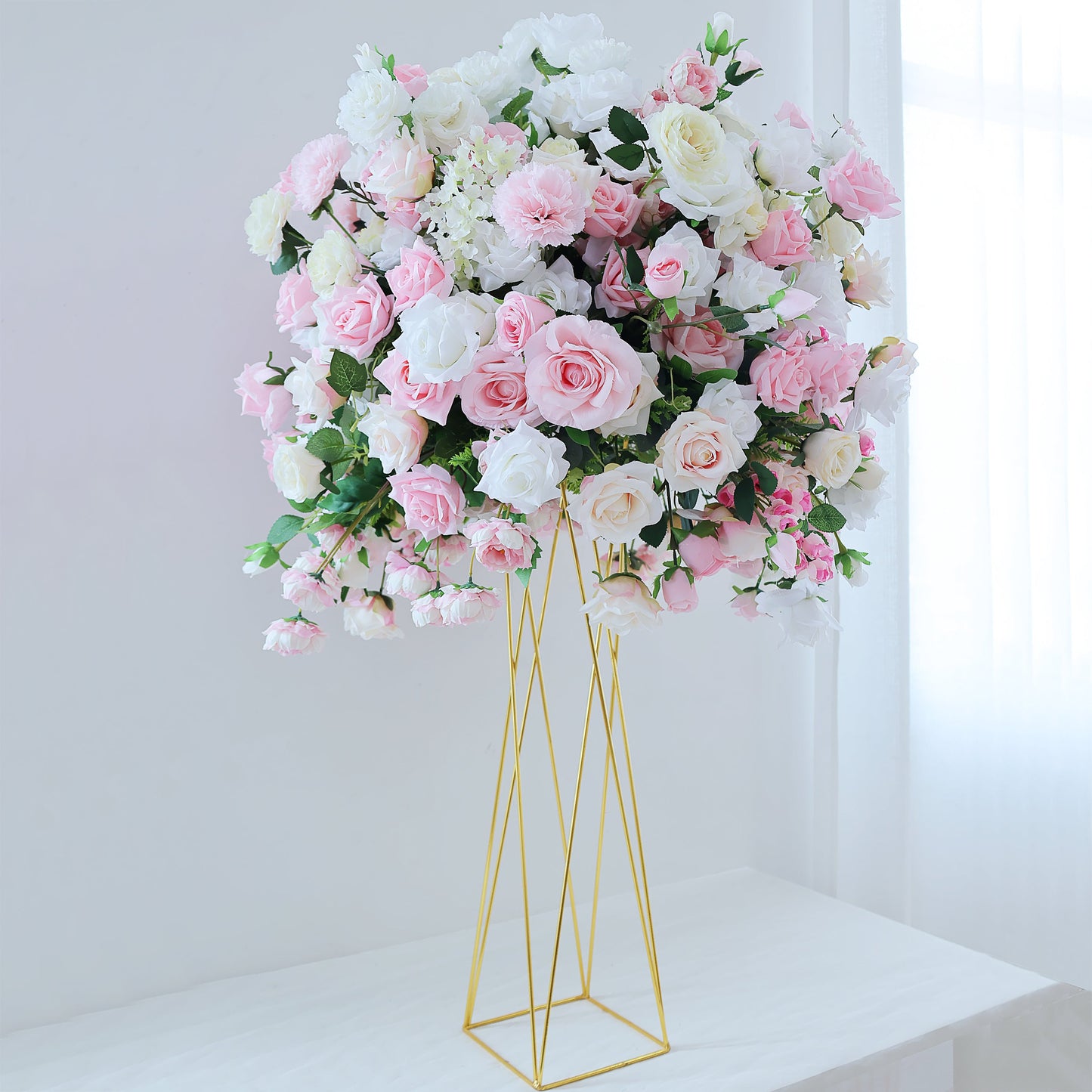 FL-073 Decorative Table Runner Garland Centerpiece Arrangement Wedding Decoration Ball Artificial Flower Centerpieces
