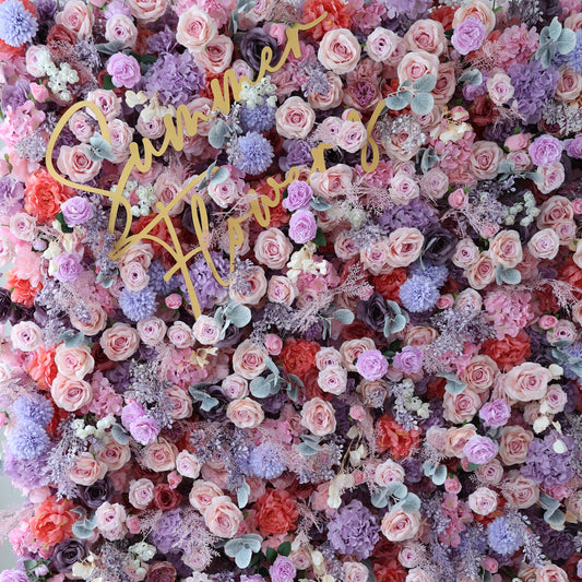Summer Flower CB-434 8ft*8ft Cloth Back Artificial Flower Wall Roll up Fabric background