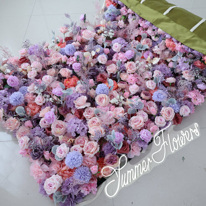 Summer Flower CB-434 8ft*8ft Cloth Back Artificial Flower Wall Roll up Fabric background