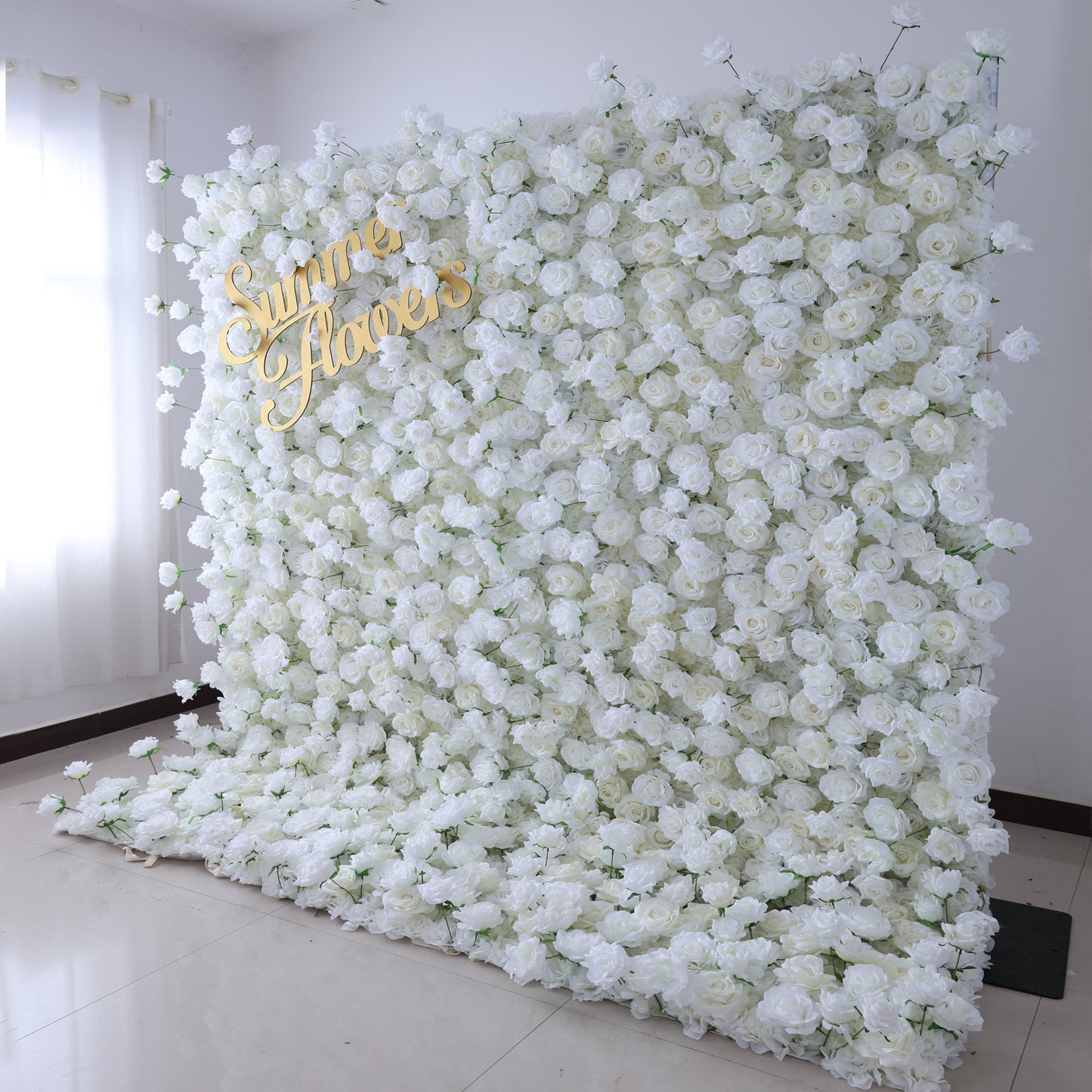 Summer Flower CB-435 8ft*8ft Cloth Back Artificial Flower Wall Roll up Fabric background