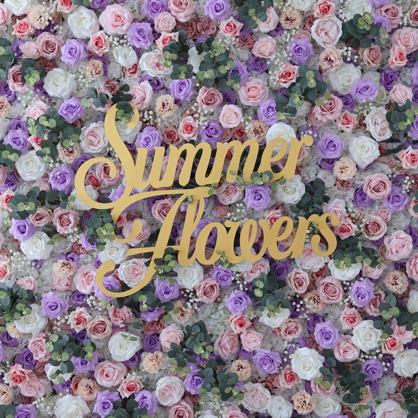 Summer Flower CB-439 8ft*8ft Cloth Back Artificial Flower Wall Roll up Fabric background