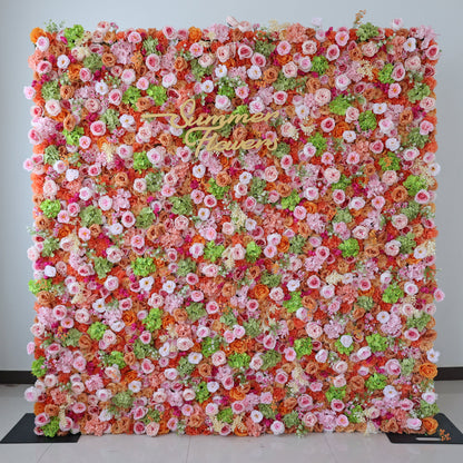 Summer Flower CB-438 8ft*8ft Cloth Back Artificial Flower Wall Roll up Fabric background