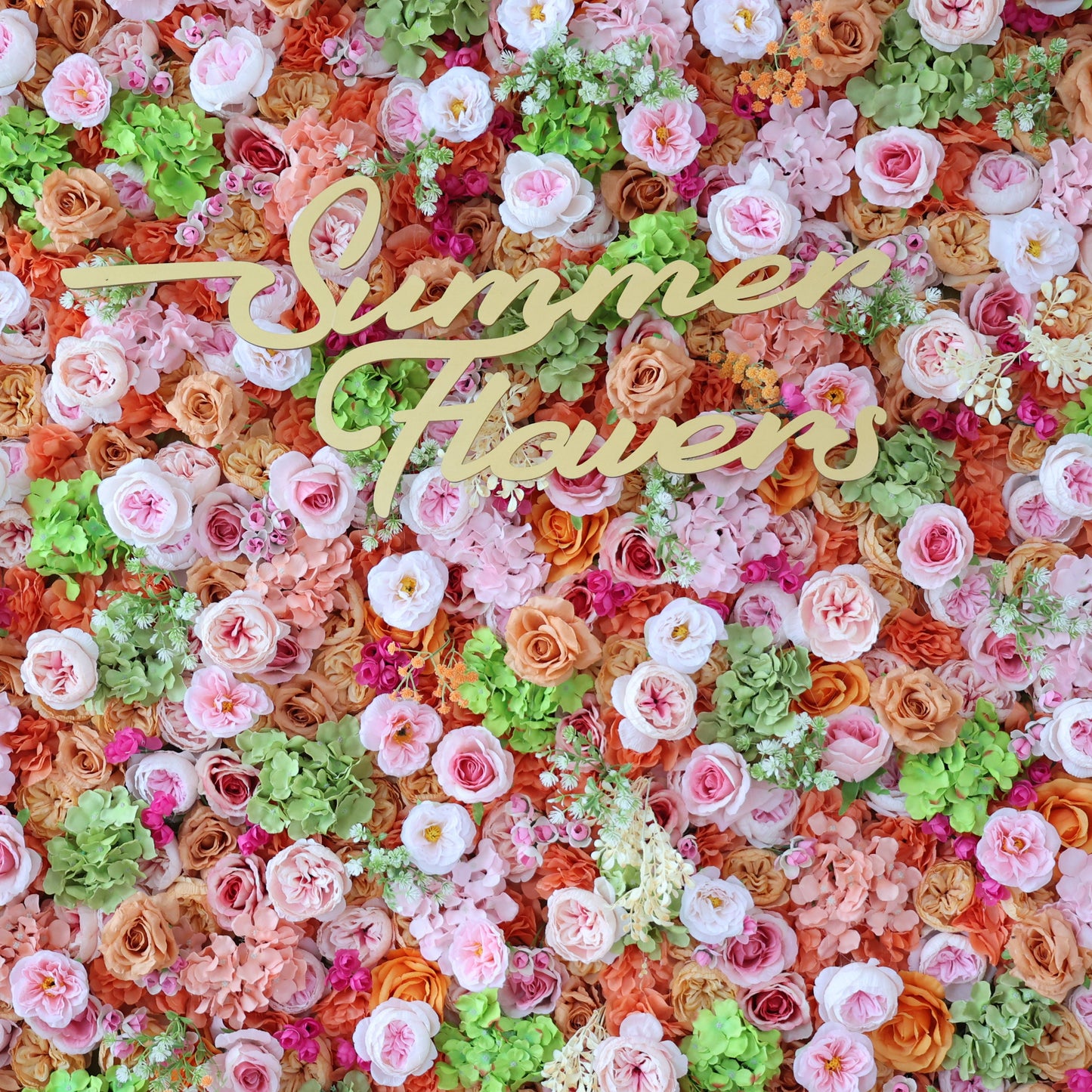 Summer Flower CB-438 8ft*8ft Cloth Back Artificial Flower Wall Roll up Fabric background