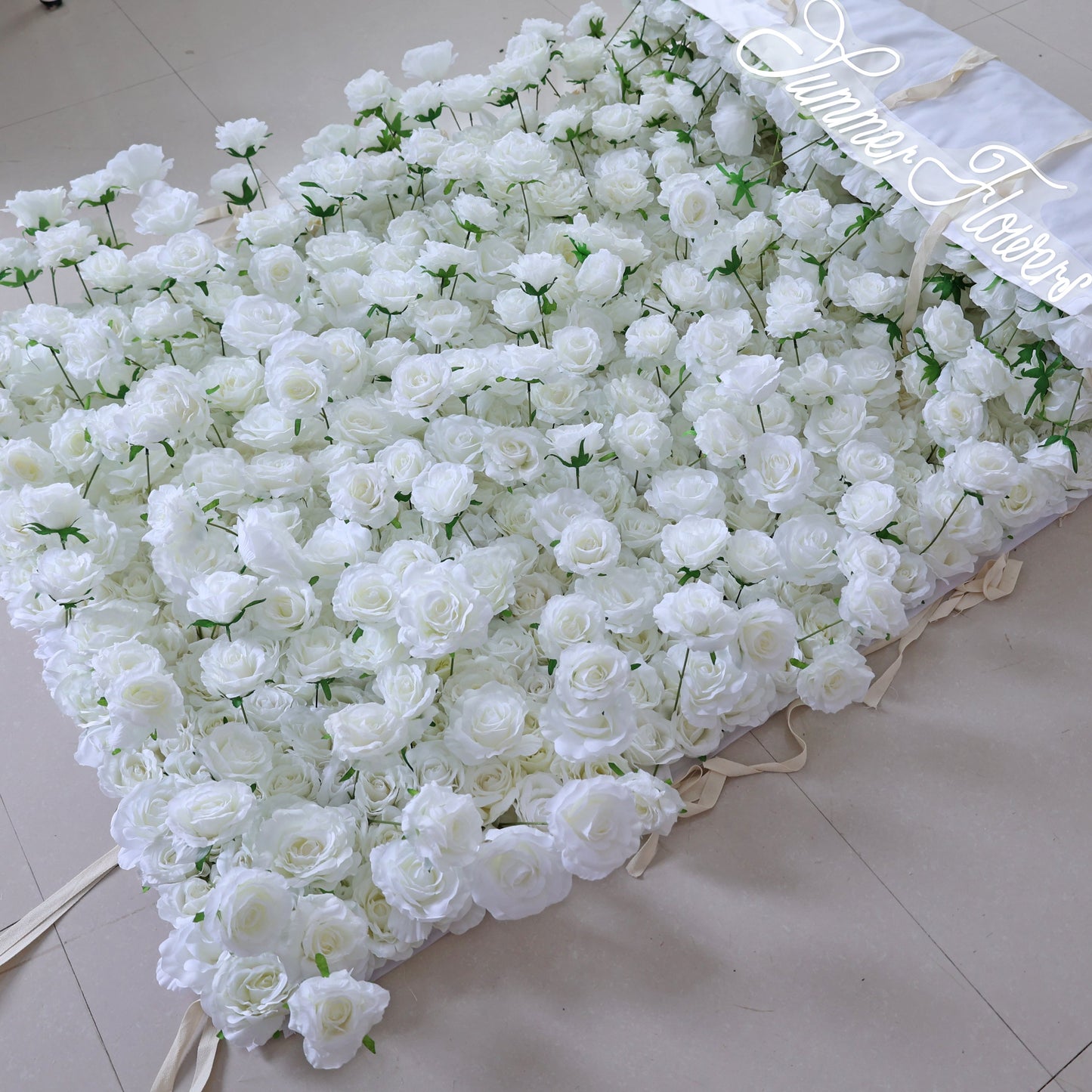 Summer Flower CB-404-2 8ft*8ft Cloth Back Artificial Flower Wall Roll up Fabric background