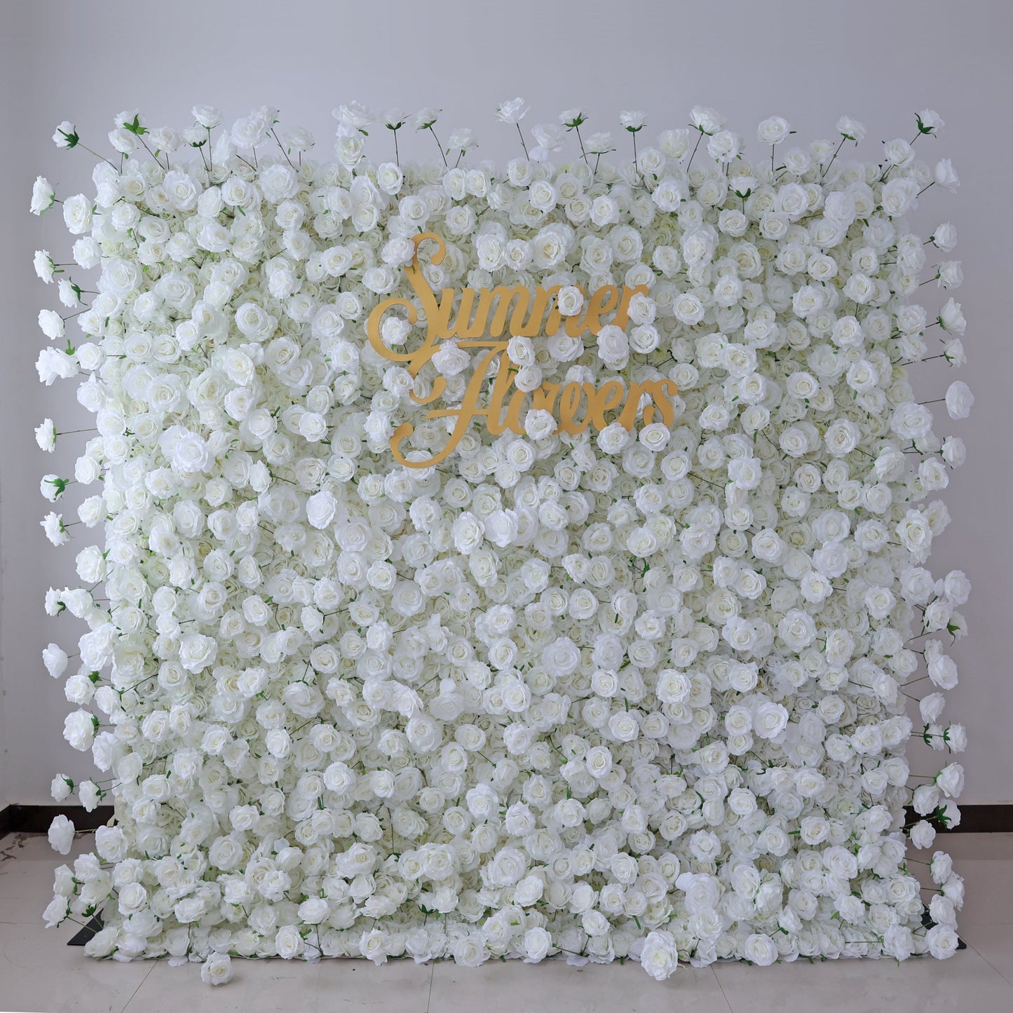 Summer Flower CB-404-2 8ft*8ft Cloth Back Artificial Flower Wall Roll up Fabric background