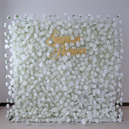 Summer Flower CB-404-2 8ft*8ft Cloth Back Artificial Flower Wall Roll up Fabric background