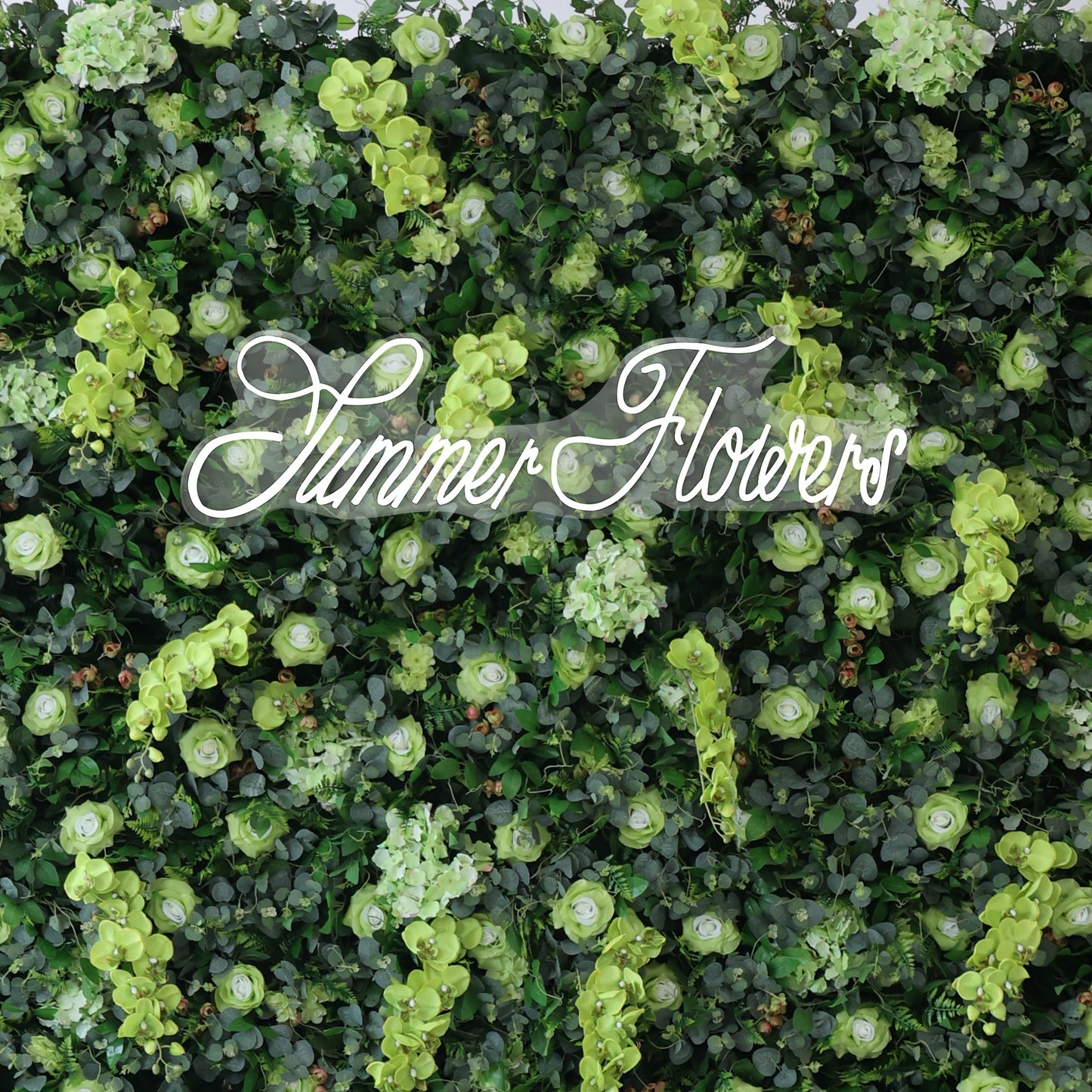 Summer Flower CB-368 8ft*8ft Cloth Back Artificial Flower Wall Roll up Fabric background