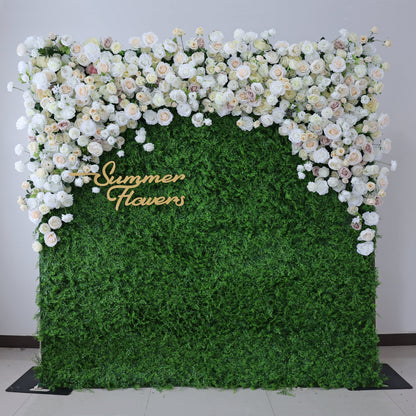 Summer Flower CB-388 8ft*8ft Cloth Back Artificial Flower Wall Roll up Fabric background