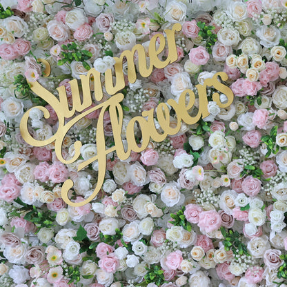Summer Flower CB-443 8ft*8ft Cloth Back Artificial Flower Wall Roll up Fabric background