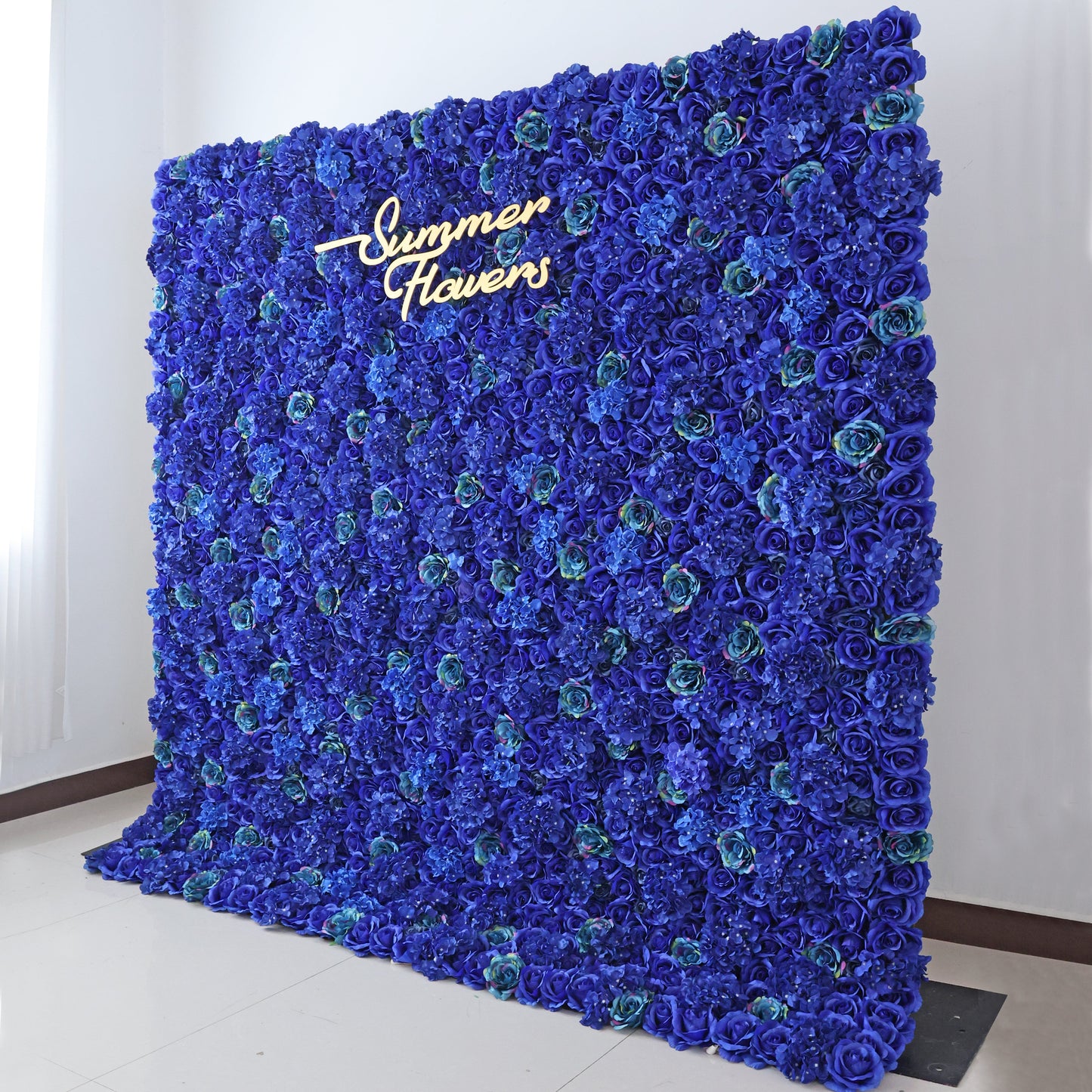 Summer Flower CB-493 8ft*8ft Cloth Back Artificial Flower Wall Roll up Fabric background