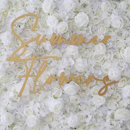 Summer Flower:CB-051 8ft*8ft Cloth Back Roll up Fabric background Artificial Flower Wall Backdrop