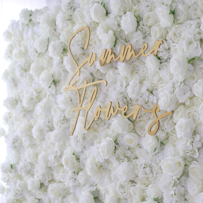Summer Flower:CB-051 8ft*8ft Cloth Back Roll up Fabric background Artificial Flower Wall Backdrop
